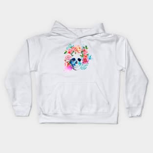 Floral Skull Kids Hoodie